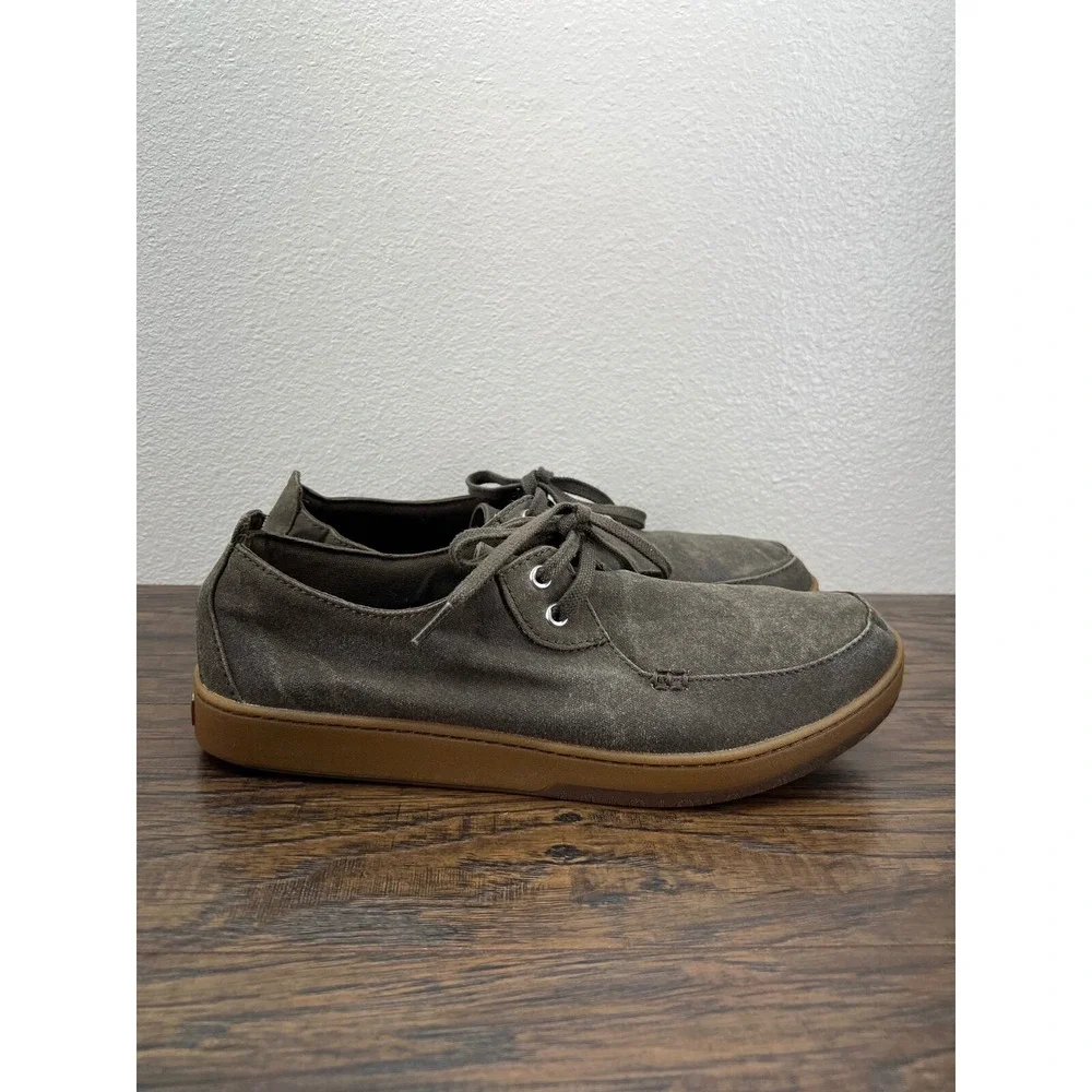 L.L. Bean Mens 12‎ Campside 2 Eye Canvas Brown Boat Shoes Lace Up
